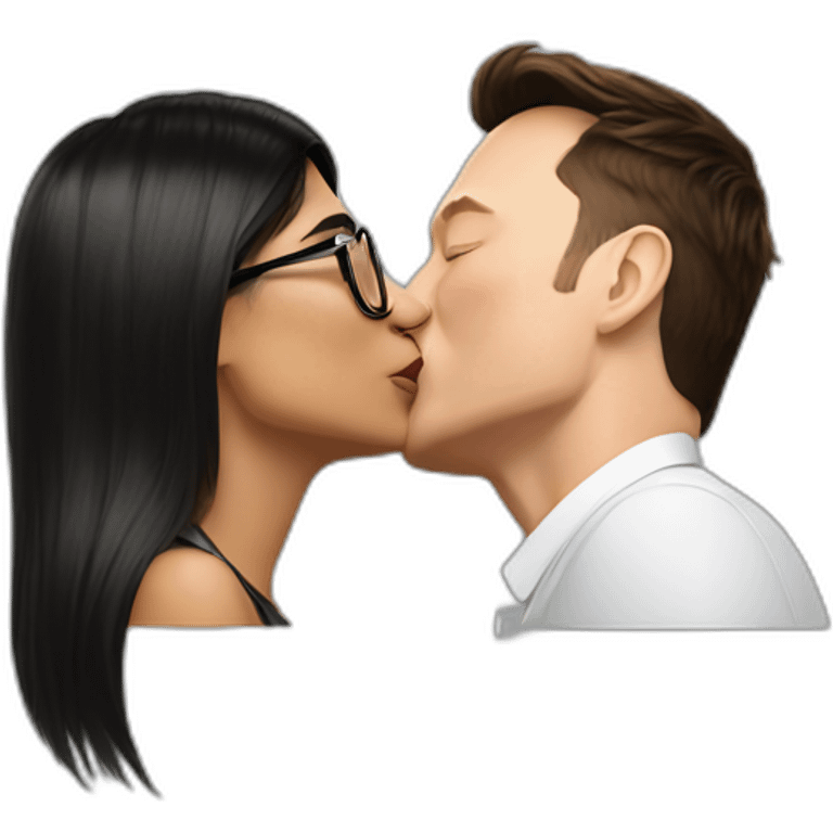 mia khalifa kissing elon musk emoji