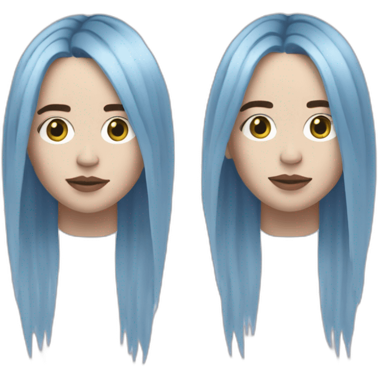 Billie eilish chanteuse 2018 cheveux bleus emoji