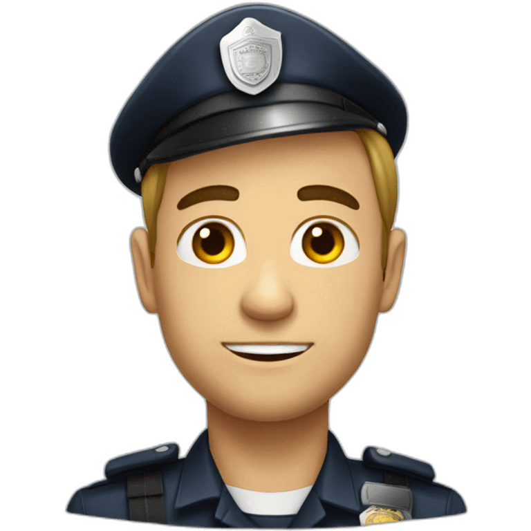 policial com cara de brabo emoji