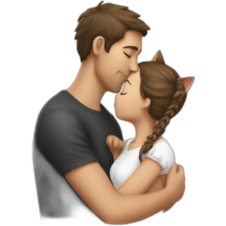 Cat kiss girl emoji