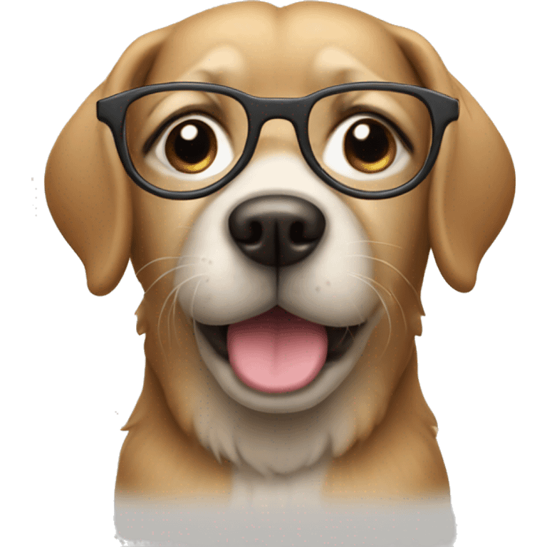 Dog with glasses emoji