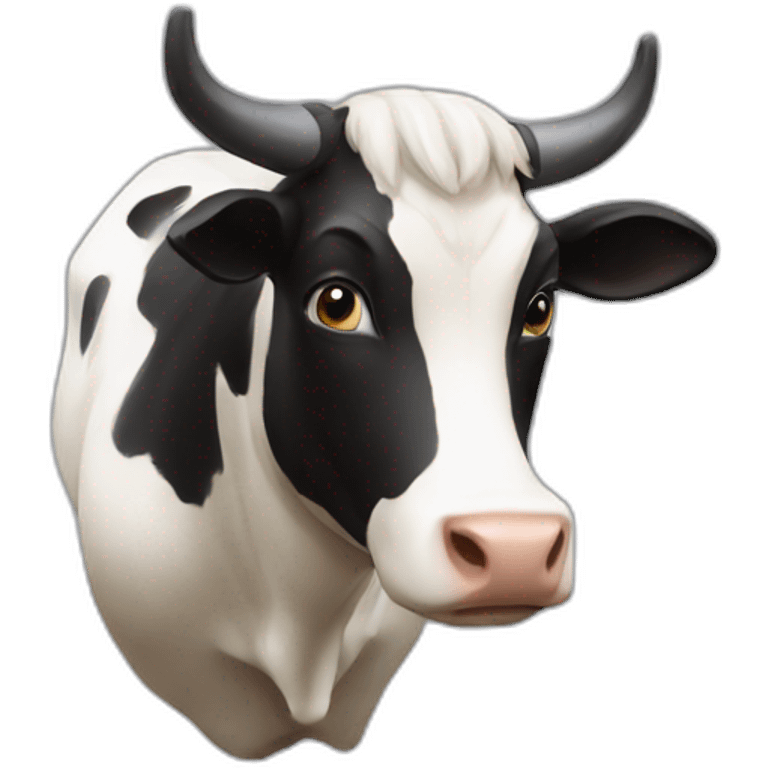 Chat sur une vache emoji