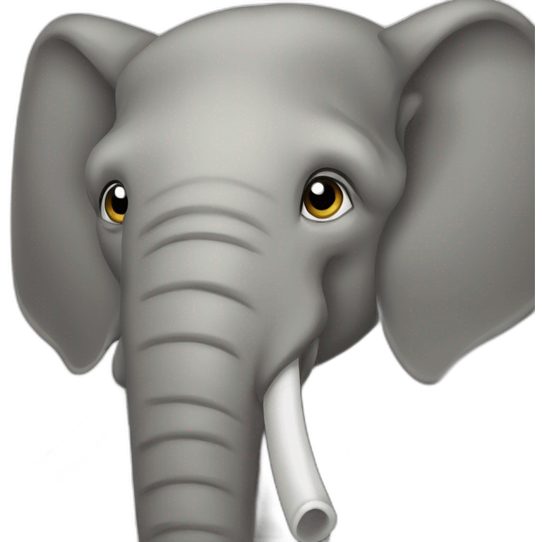 Elephant head with 4 tusks emoji