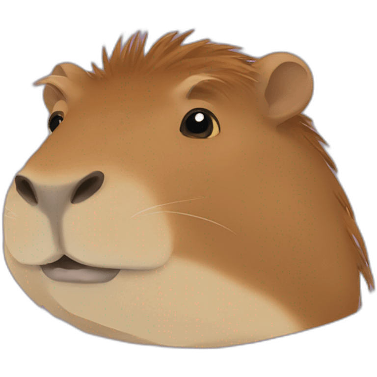 Un capybara roi emoji