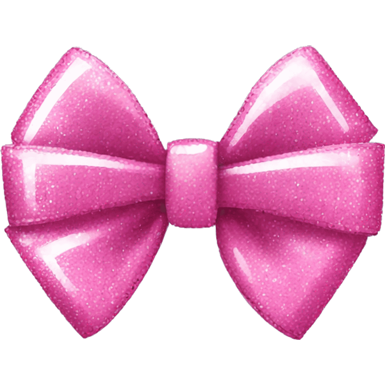 Sparkly pink bow emoji