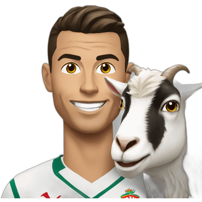 Cristiano ronaldo on a goat emoji