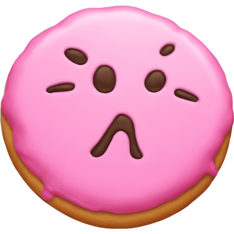 Pink cookie emoji