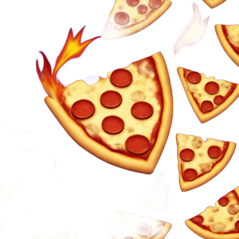 Pizza on fire emoji