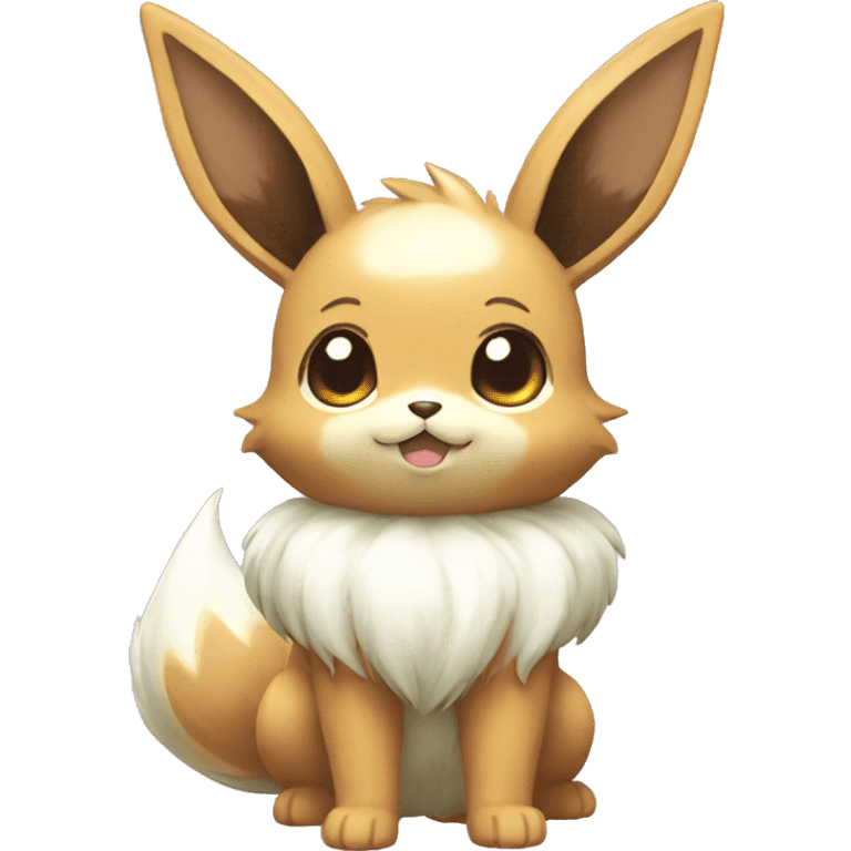 Kawaii Shiny Pastel Eevee Full Body emoji