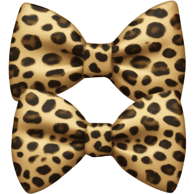 Leopard print bow￼ emoji