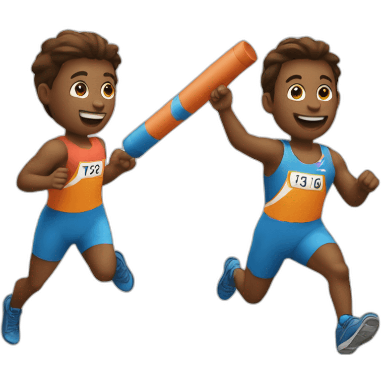 relay race baton pass emoji