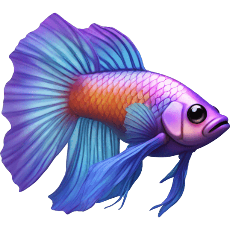 Iridescent beta fish emoji