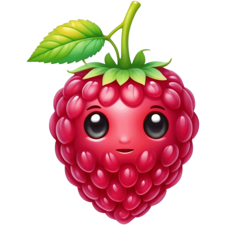 A rainbow raspberry emoji