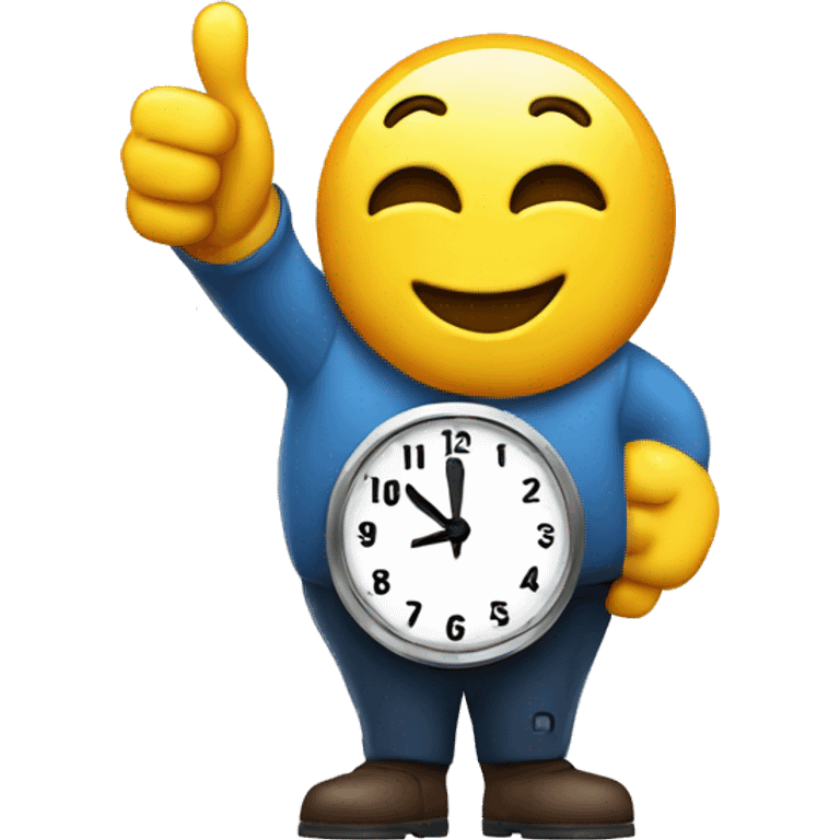 thumbsup with clock emoji