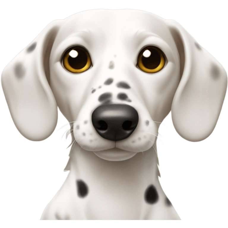 white dachshund with spots emoji