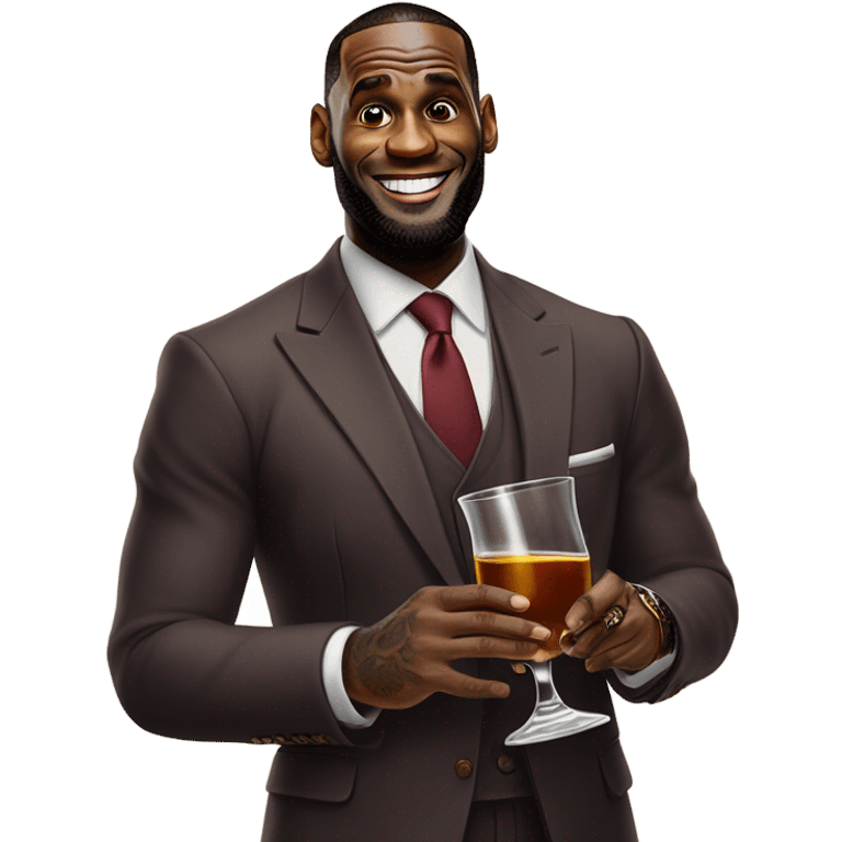 lebron drinking hennessy  emoji