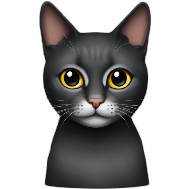 MujerVeterinaria morocha de ruloscon un gato negro emoji