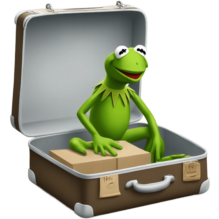 Kermit packing emoji