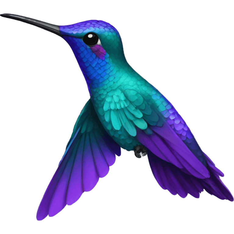 Violet hummingbird emoji