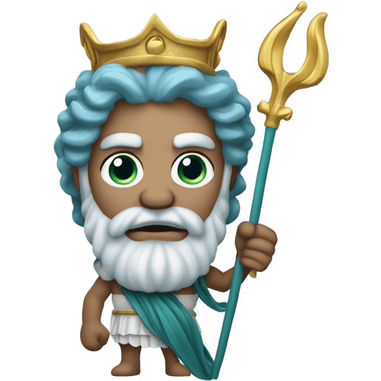 Greek god Neptune with the trident emoji