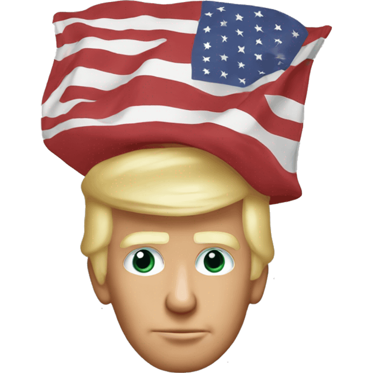 Trump with American flag emoji