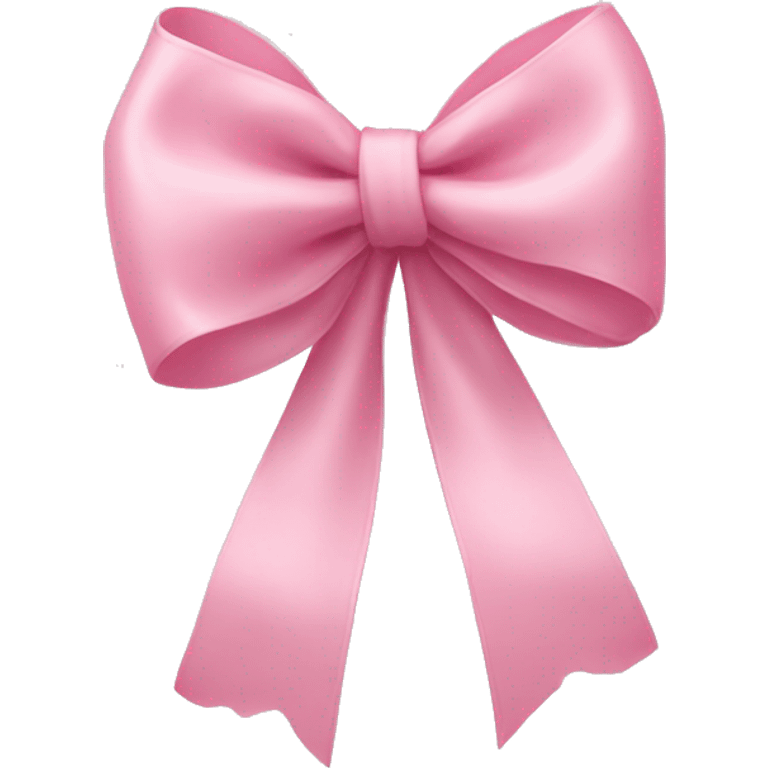 Pastel pink realistic bow emoji