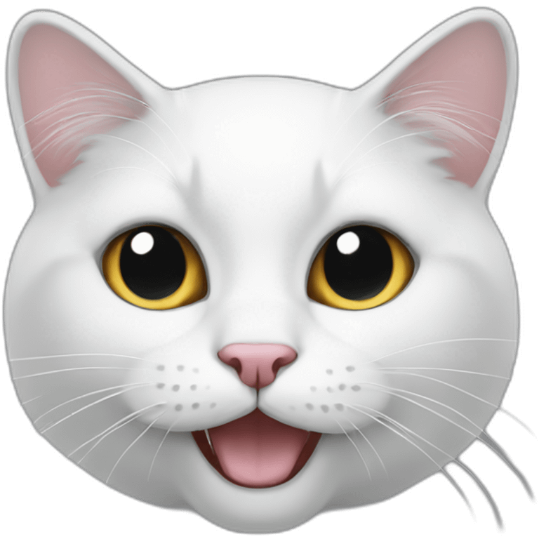 cat white and black emoji