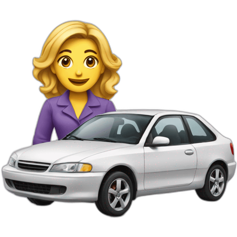 Femme voiture réparation emoji