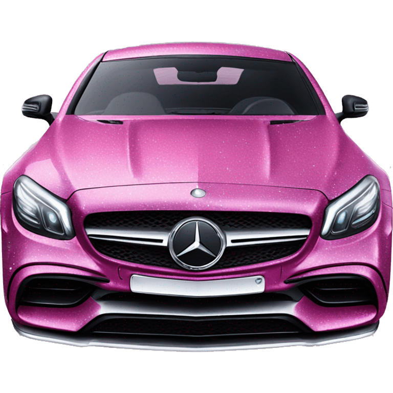 Mercedes amg with pink glitter paint  emoji