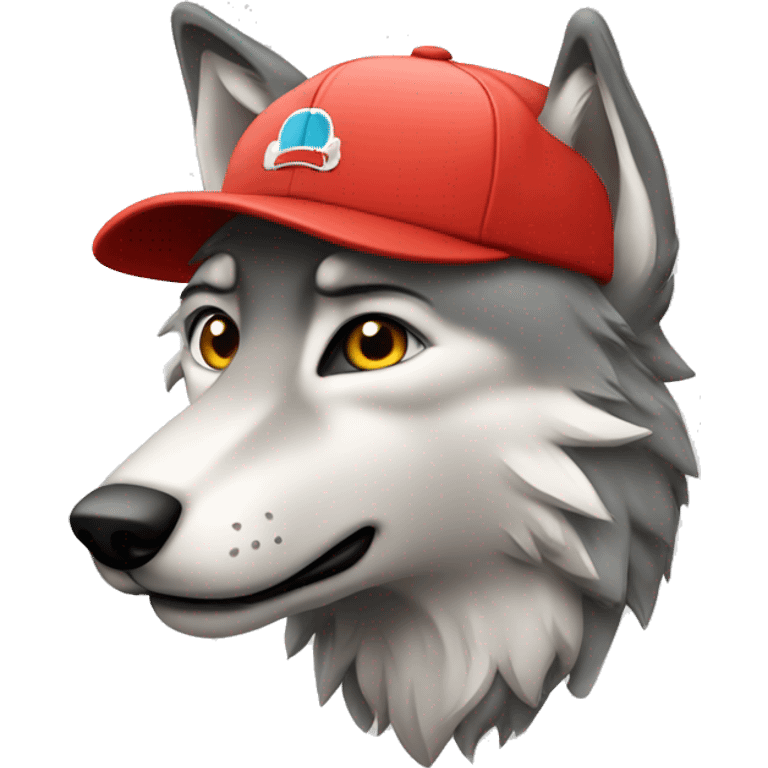 loup avec casquette emoji