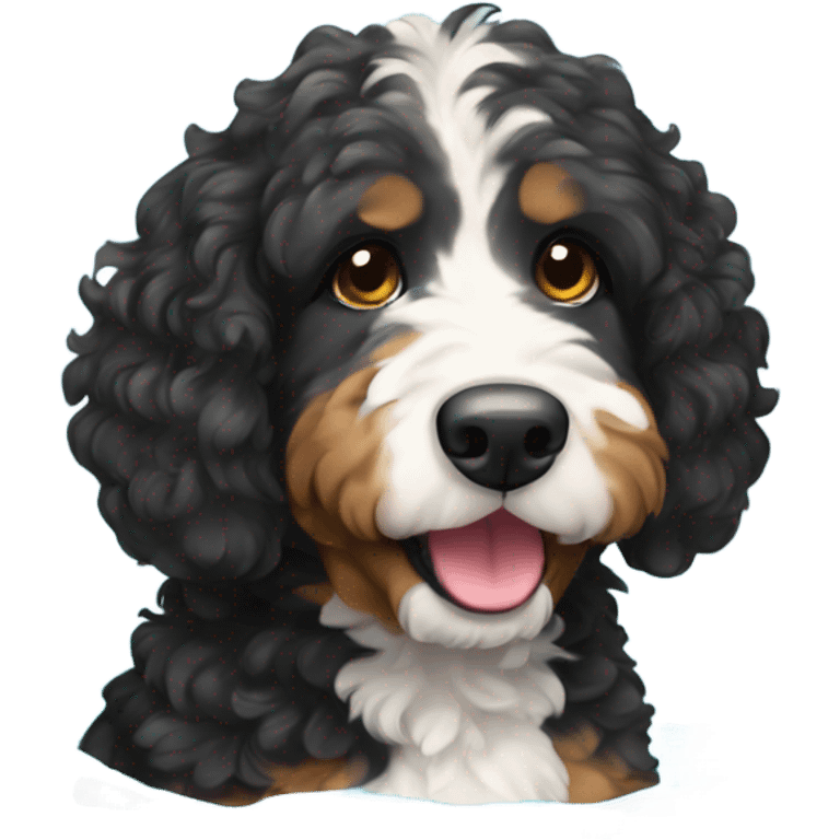 Bernedoodle in swimming suit emoji