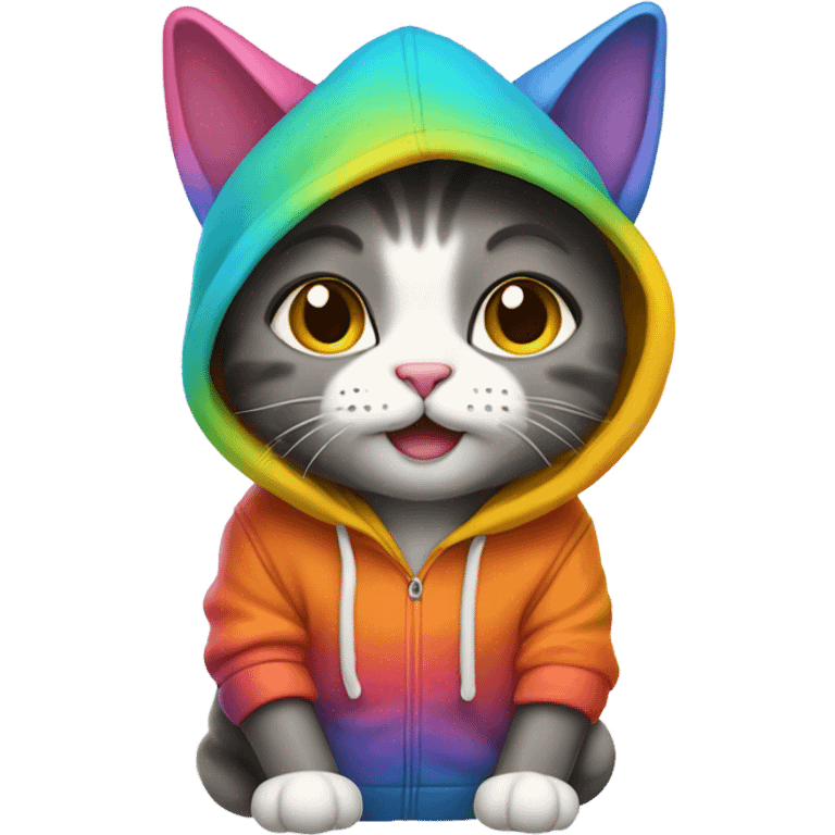 Cat with a hoodie emoji