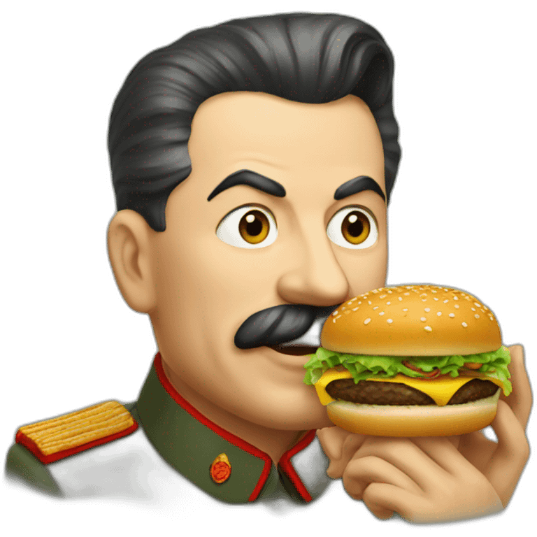 Stalin eats hamburger emoji