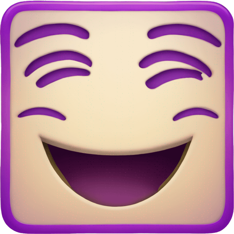 purple square smiling with the corners cut off emoji