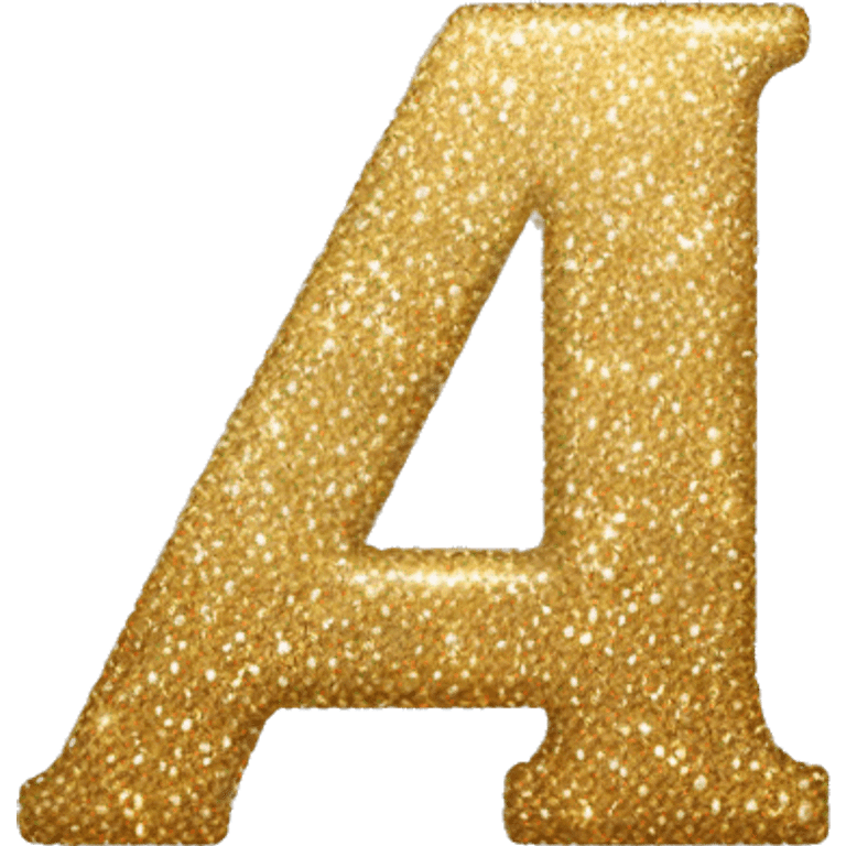 The letter H in gold glitter emoji