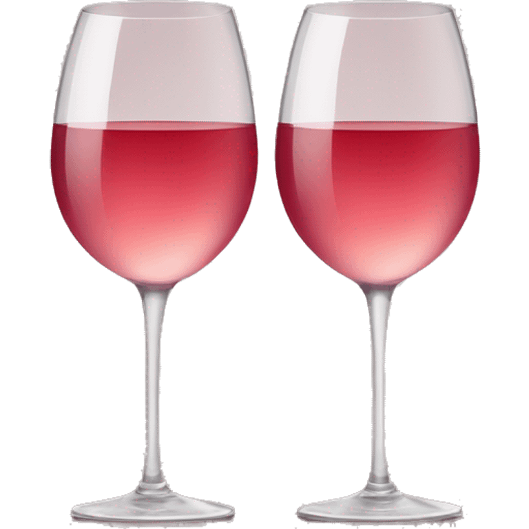 two rose wine glasses toasting emoji