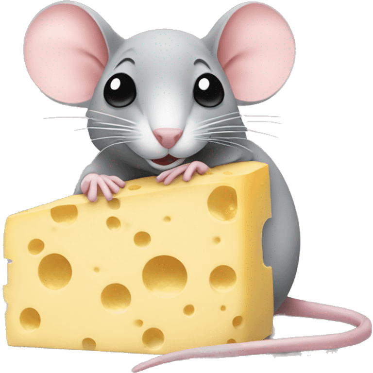 Mouse made of cheese emoji