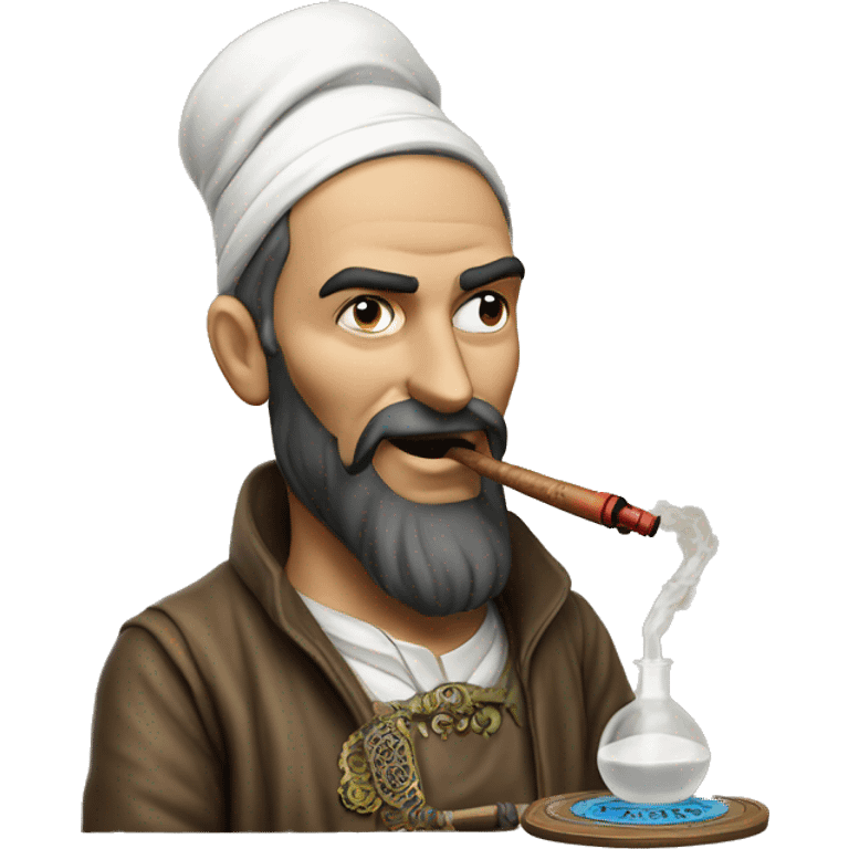 Hookah master blows the inscription "Eduard Podor" emoji