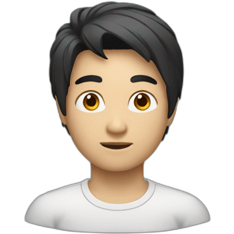 asia-glass-man-black-hair emoji