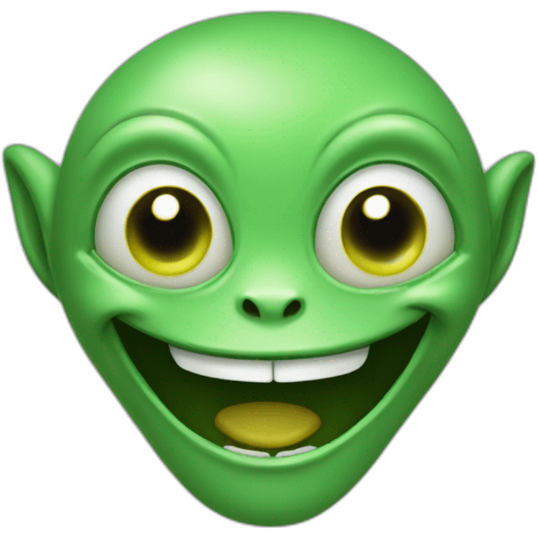 green alien smiling emoji