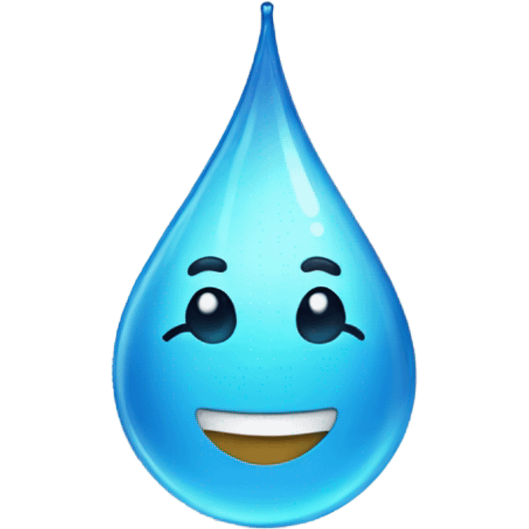 water drop with happy face  emoji