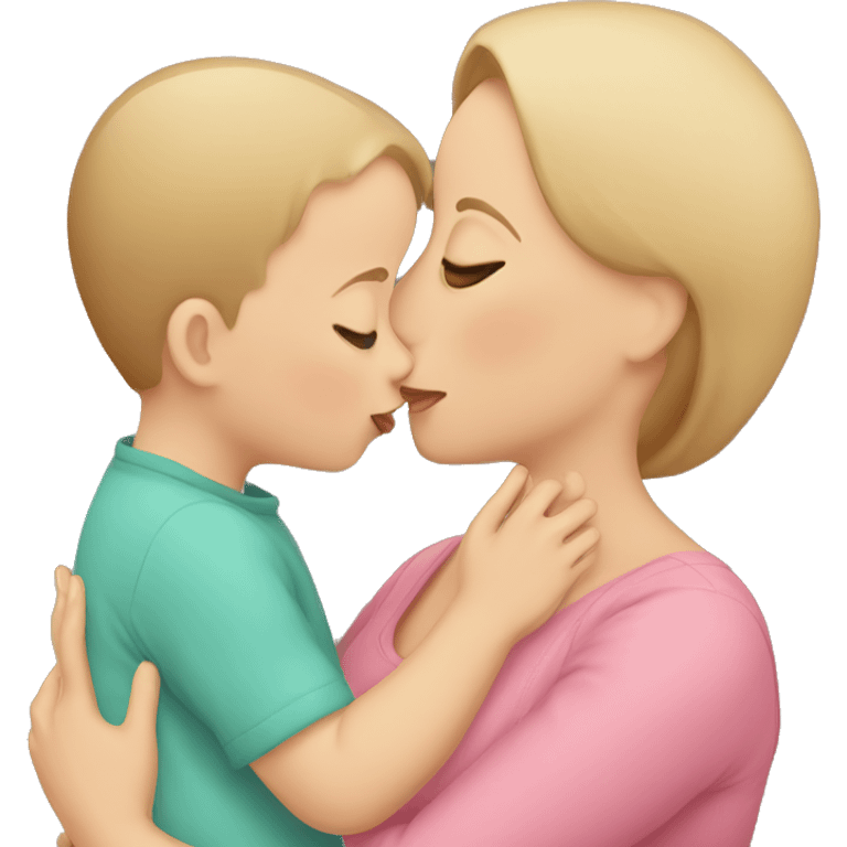 Baby kissing mom emoji