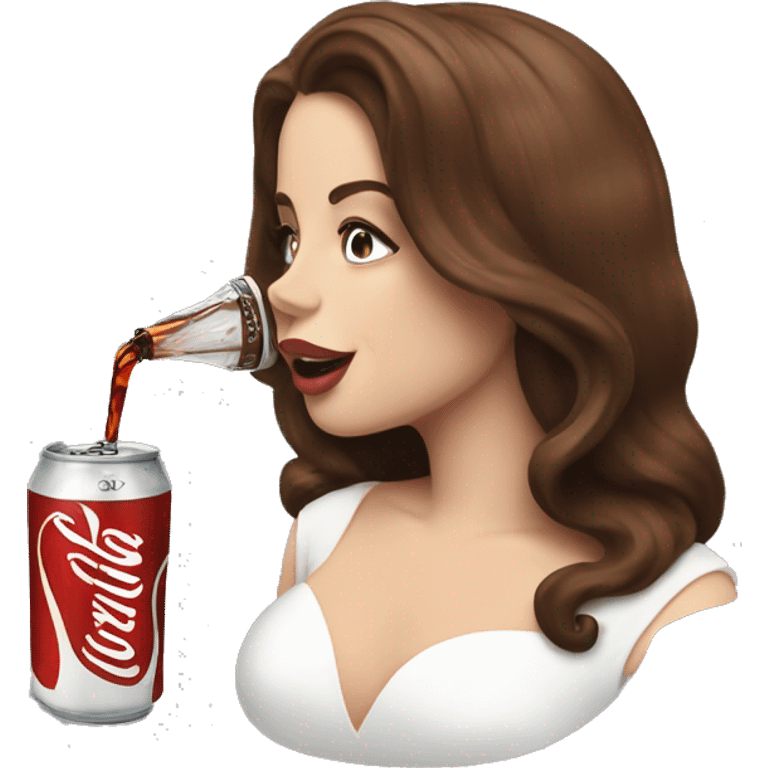 Lana Del Rey drinking cola emoji