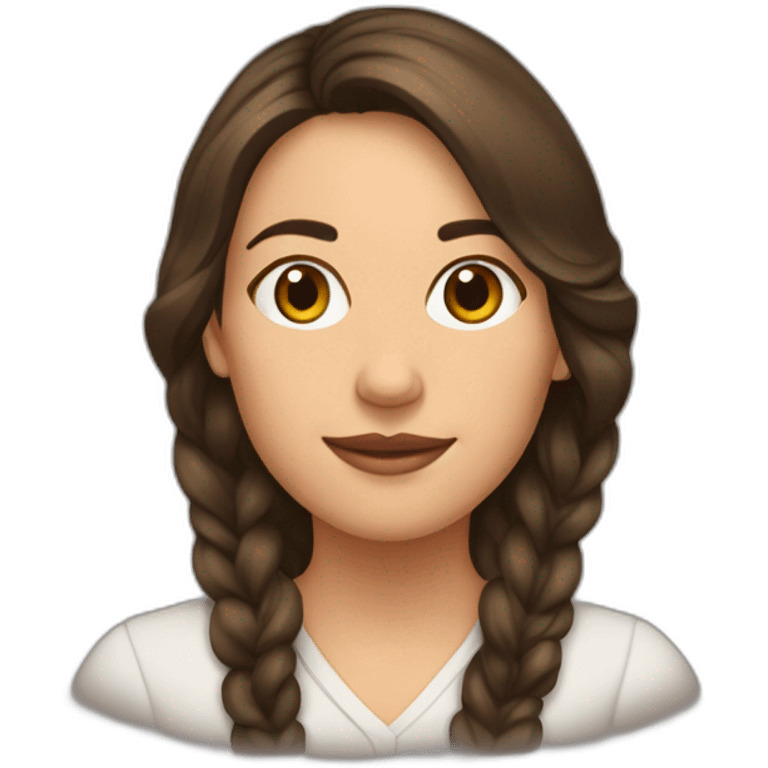 Femme brune pau belge emoji