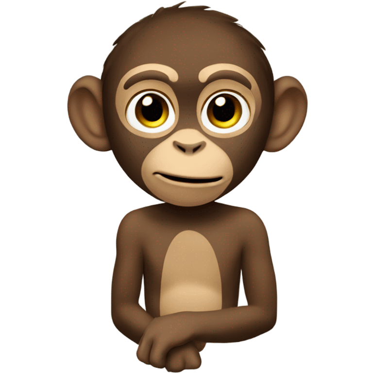 brown-haired meme monkey parody  emoji