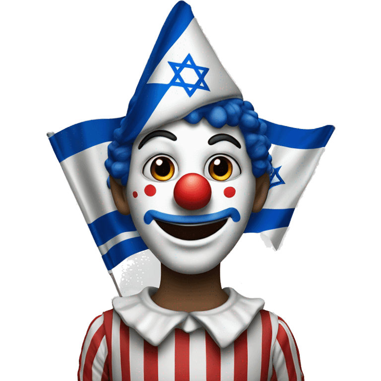  Clown with Israel flag background emoji