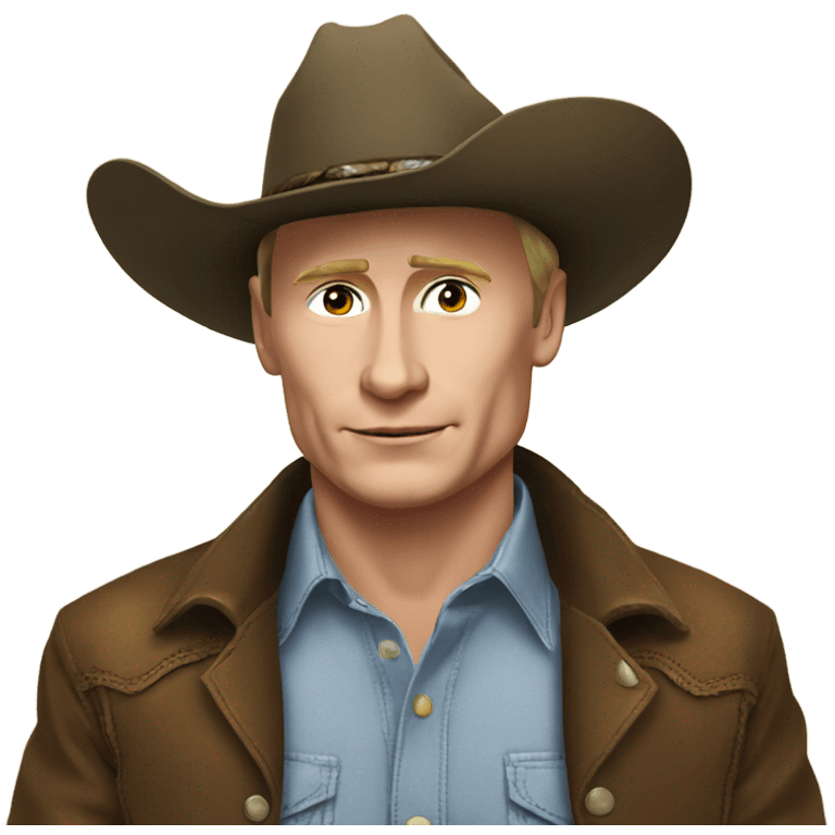 Putin with a cowboy hat emoji