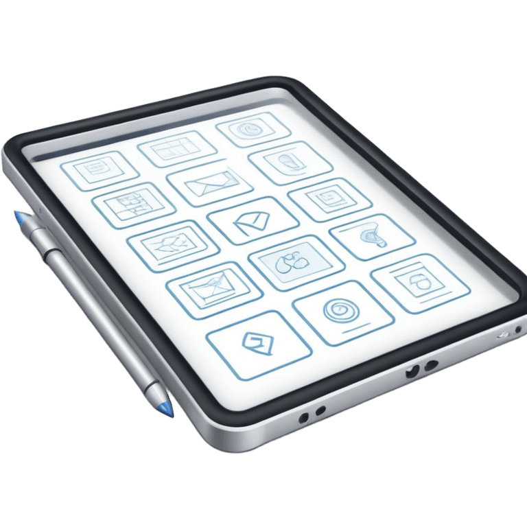 Create an emoji for UX/UI design. Show wireframe sketches or design mockups with interface elements like buttons, sliders, and icons, symbolizing the design process. Use modern, professional colors. Do not include any emojis or smiley faces. Make the background transparent. emoji