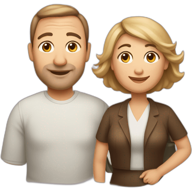 Un papa enceinte et une maman emoji