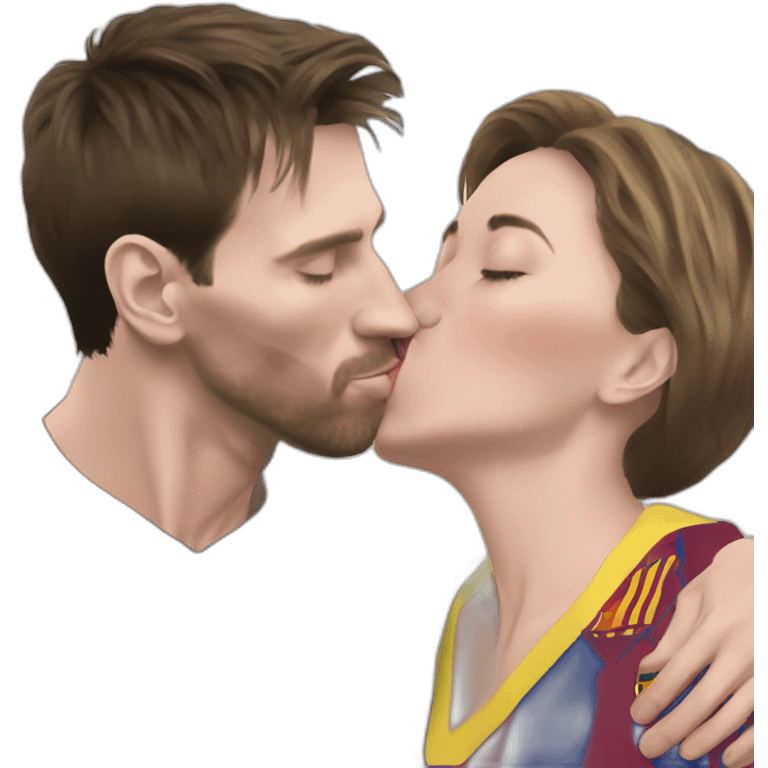 messi kissing margaret tatcher emoji